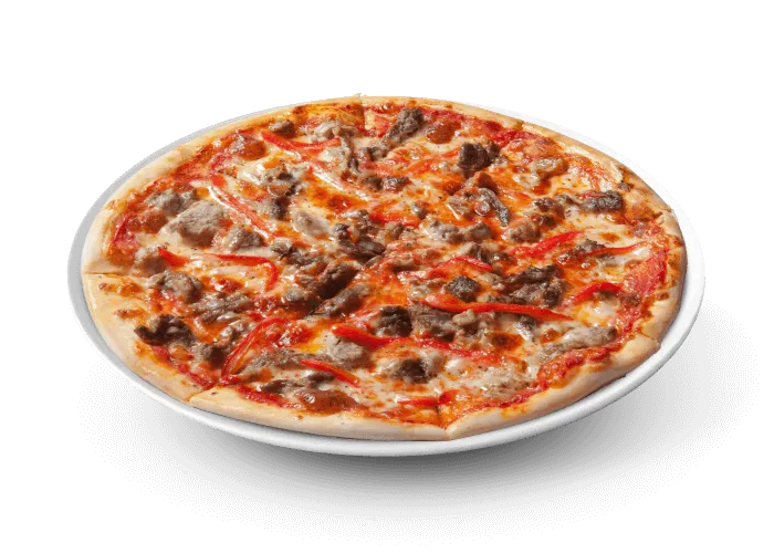 Pizza Buffalo avec poulet mariné et sauce barbecue à Versailles