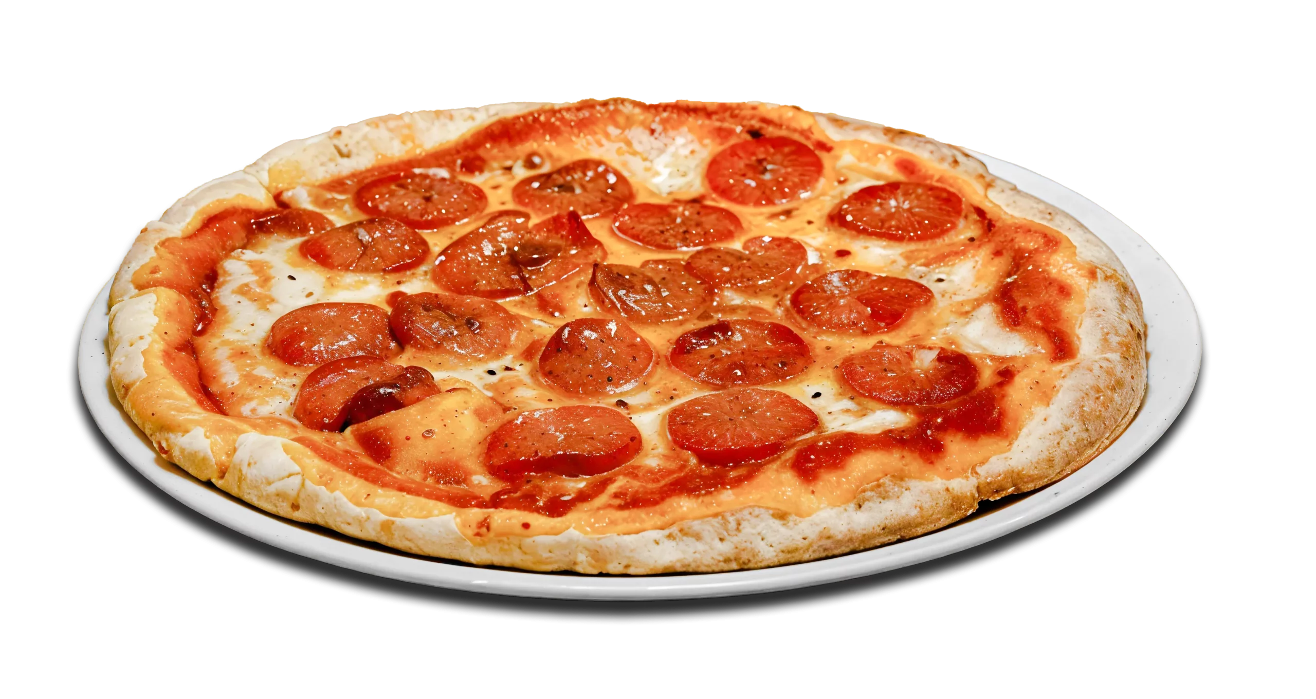 Pizza Pepperoni avec sauce tomate et tranches généreuses de pepperoni à Versailles