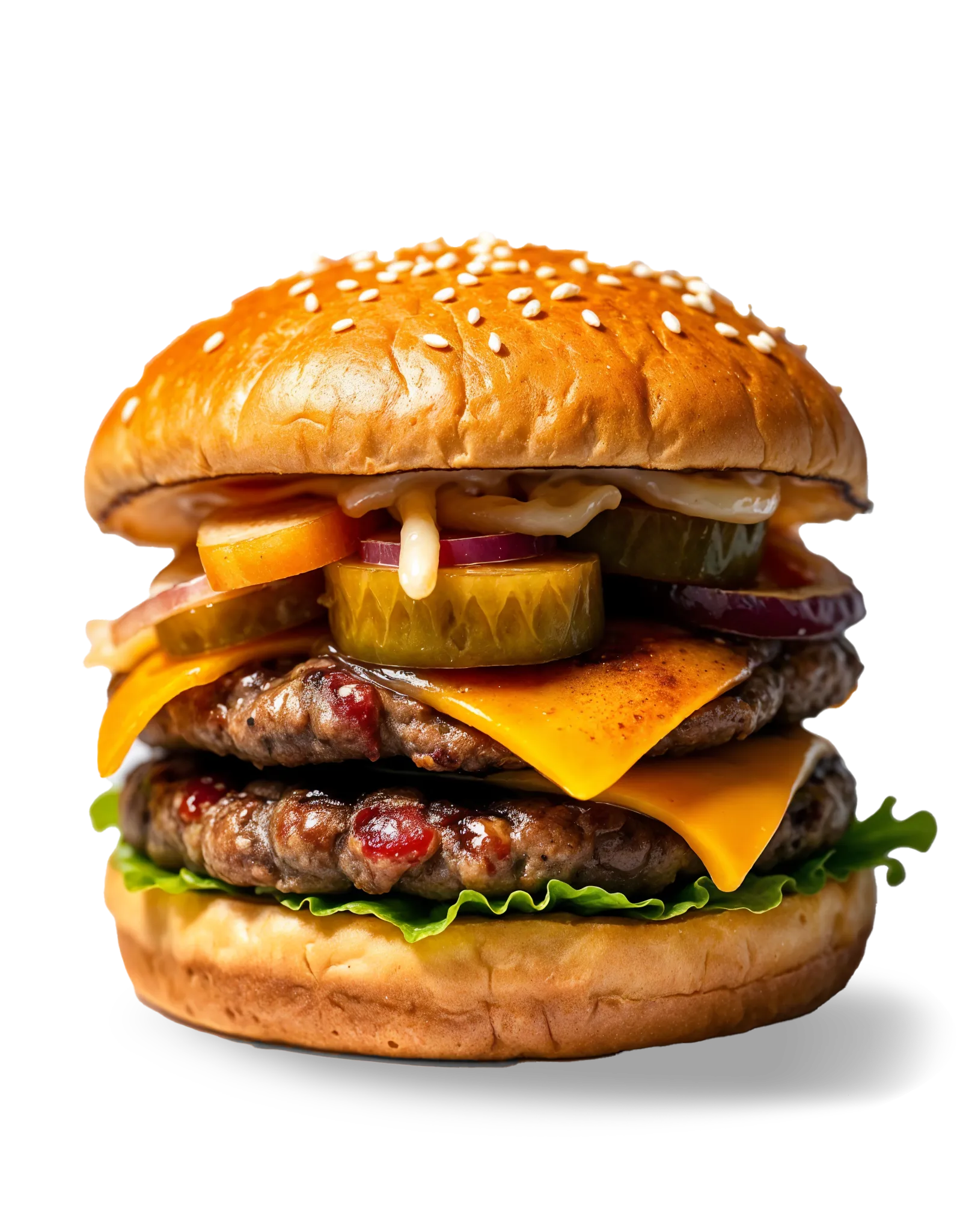 Burger gourmet avec steak juteux, fromage fondu et sauce maison, servi avec des frites croustillantes à Versailles